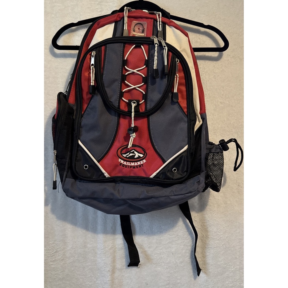 Trailmaker Backpack Unisex OS Red Grey Equipment Hiking School Travel Bag